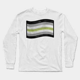 Foggy Agender Pride Flag Long Sleeve T-Shirt